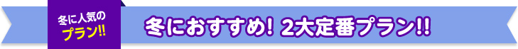 冬に人気のプラン!! 冬におすすめ!2大定番プラン!!